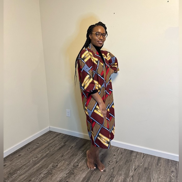 Mid Length Oversize Ankara Kimono - Picture 3 of 3
